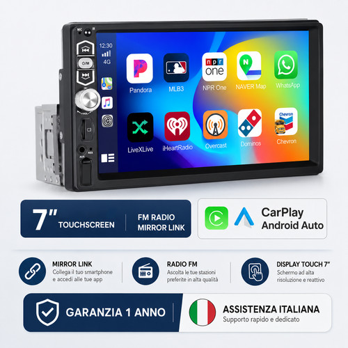 Autoradio din carplay - 7", 1