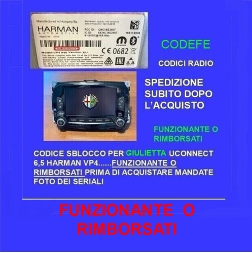 Codice sblocco radio - codice,