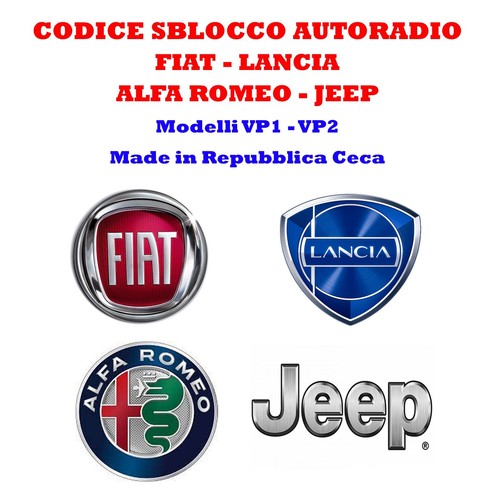 Codice sblocco autoradio - codice,